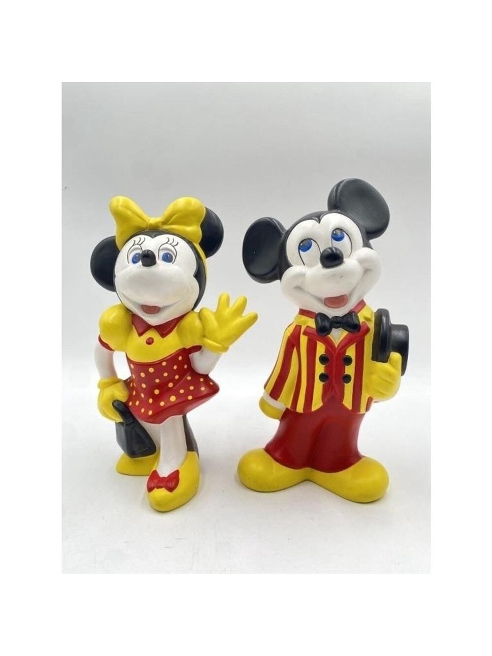 1977 Mickey & Minnie Mouse Porcelain Figurines 9"